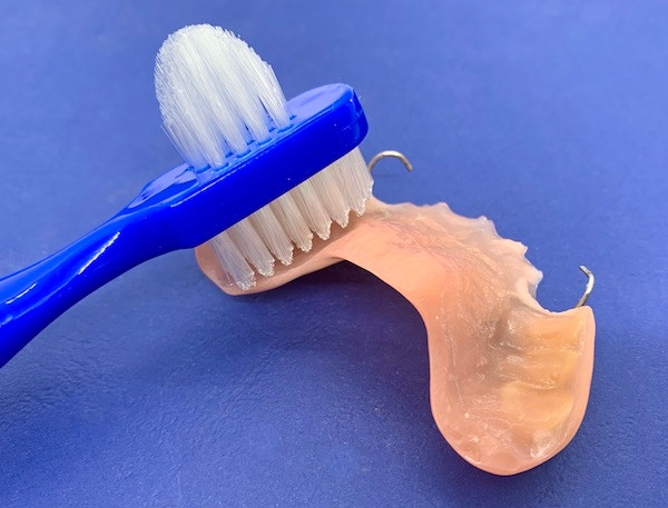 Prothesenbürsten helfen beim Reinigen der Zahnprothese